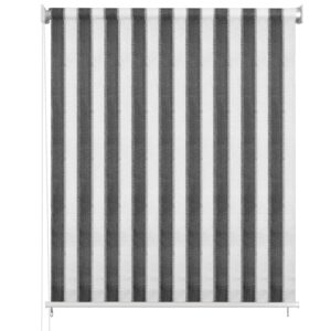 312692  Outdoor Roller Blind 60x230 cm Anthracite and White Stripe