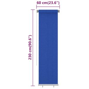 Στόρι Σκίασης Ρόλερ Εξωτερικού Χώρου Μπλε 60 x 230 εκ. HDPE