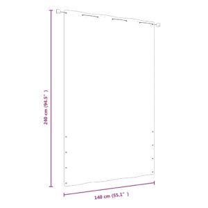 Διαχωριστικό Βεράντας Μαύρο 140 x 240 εκ. Ύφασμα Oxford