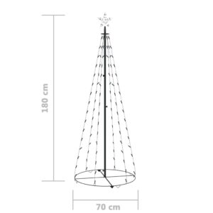 Χριστουγεννιάτικο Δέντρο από Φωτάκια 100 LED Μπλε 70 x 180 εκ.