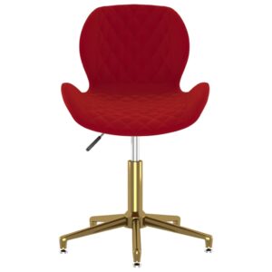 335046  Swivel Dining Chair Wine Red Velvet