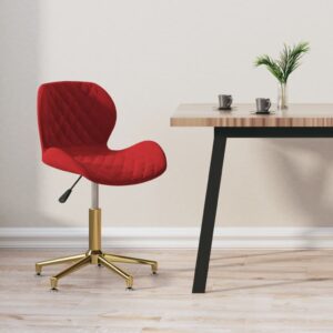 335046  Swivel Dining Chair Wine Red Velvet