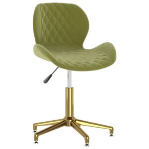 335053  Swivel Dining Chairs 2 pcs Light Green Velvet