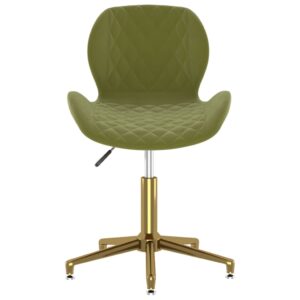 335053  Swivel Dining Chairs 2 pcs Light Green Velvet