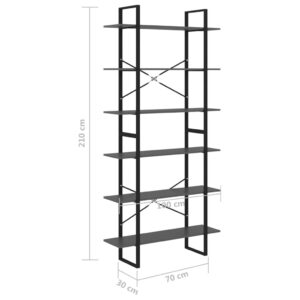 Ραφιέρα Γκρι 100 x 30 x 210 εκ. από Μοριοσανίδα