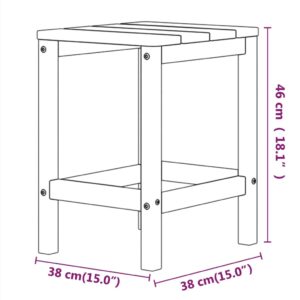 Τραπέζι Κήπου Adirondack Λευκό 38 x 38 x 46 εκ. από HDPE