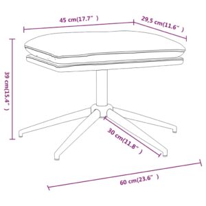 Υποπόδιο Σκούρο Γκρι 60 x 60 x 39 εκ. Υφασμάτινο