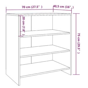 Μπουφές Γυαλιστερός Λευκός 70 x 40