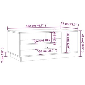 Τραπεζάκι Σαλονιού Γκρι Σκυροδέματος 102x55x43 εκ. Μοριοσανίδα