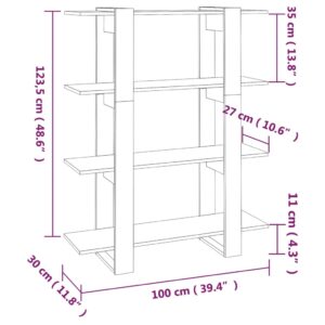 Βιβλιοθήκη/Διαχωριστικό Χώρου Μαύρο 100 x 30 x 123