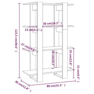 Βιβλιοθήκη/Διαχωριστικό Χώρου Μαύρο 80 x 30 x 123