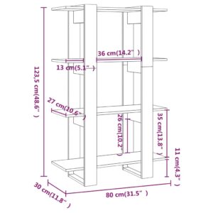 Βιβλιοθήκη/Διαχωριστικό Χώρου Καφέ Δρυς 80 x 30 x 123