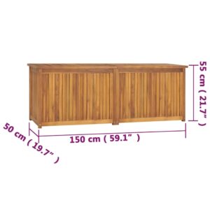 Μπαούλο Κήπου 150 x 50 x 55 εκ. από Μασίφ Ξύλο Teak