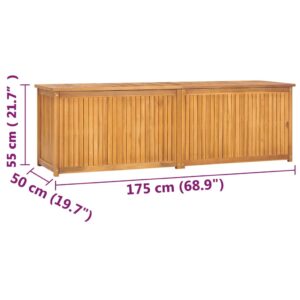 Μπαούλο Κήπου 175 x 50 x 55 εκ. από Μασίφ Ξύλο Teak