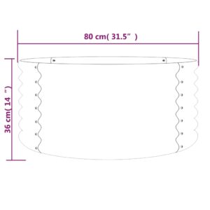 Ζαρντινιέρα Καφέ 80x80x36 εκ. Ατσάλι με Ηλεκτρ. Βαφή Πούδρας