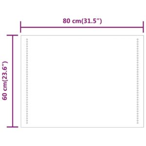 Καθρέφτης Μπάνιου με LED 80x60 εκ.