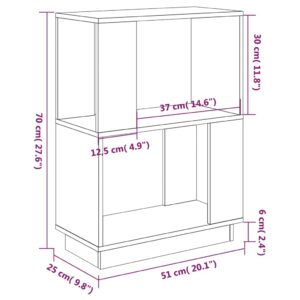 Βιβλιοθήκη/Διαχωριστικό Χώρου 51x25x70 εκ. Μασίφ Ξύλο Πεύκου