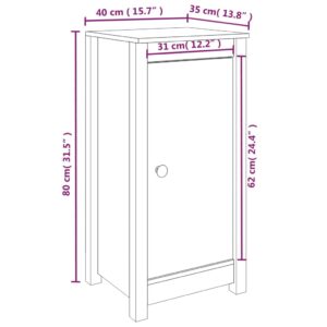 Ντουλάπι Καφέ Μέλι 40x35x80 εκ. από Μασίφ Ξύλο Πεύκου