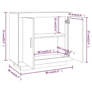 Ντουλάπι Καπνιστή Δρυς 80 x 40 x 75 εκ. από Επεξεργασμένο Ξύλο