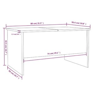 Τραπεζάκι Σαλονιού Γκρι Σκυρ. 80x50x42