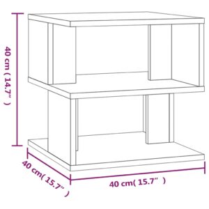 Βοηθητικό Τραπέζι Καφέ Δρυς 40x40x40 εκ. Επεξεργασμένο Ξύλο