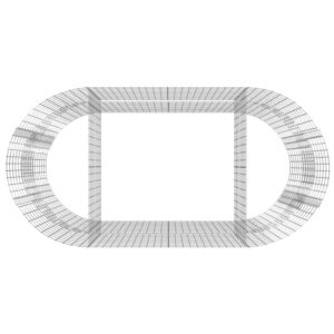 Συρματοκιβώτιο-Γλάστρα Υπερυψωμένη 200x100x100 εκ Γαλβ. Ατσάλι