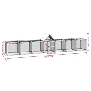 Κοτέτσι 700x100x150 εκ. από Μασίφ Εμποτισμένο Ξύλο Πεύκου