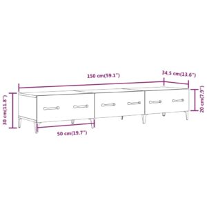 Έπιπλο Τηλεόρασης Καφέ Δρυς 150x34