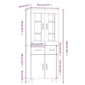 5 x 34 x 180 εκ. από Επεξεργασμένο Ξύλο