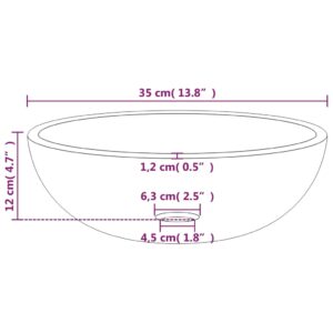 Νιπτήρας Λευκός 35x12 εκ. από Ψημένο Γυαλί