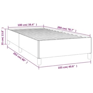 Πλαίσιο Κρεβατιού Boxspring Μαύρο 100 x 200 εκ. Υφασμάτινο