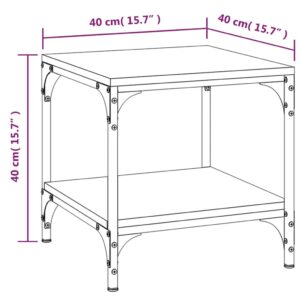 Βοηθητικό Τραπέζι Καπνιστή Δρυς 40x40x40 εκ. Επεξεργασμένο Ξύλο