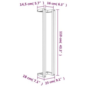 Πετσετοκρεμάστρα Λευκή 23x18x110 εκ. από Μασίφ Ξύλο Πεύκου