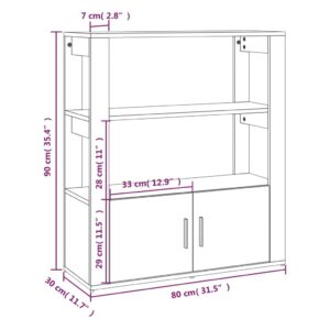 Ντουλάπι Γκρι Σκυροδέματος 80x30x90 εκ. Επεξεργασμένο Ξύλο