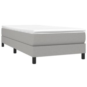 Πλαίσιο Κρεβατιού Boxspring Ανοιχτό Γκρι 100x200 εκ. Υφασμάτινο