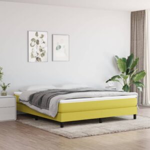 Πλαίσιο Κρεβατιού Boxspring Πράσινο 160x200 εκ. Υφασμάτινο