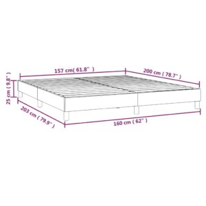 Πλαίσιο Κρεβατιού Boxspring Πράσινο 160x200 εκ. Υφασμάτινο