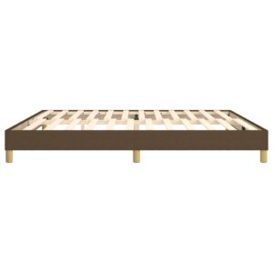 Πλαίσιο Κρεβατιού Boxspring Σκούρο Καφέ 200x200 εκ. Υφασμάτινο