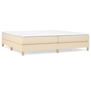 Πλαίσιο Κρεβατιού Boxspring Κρεμ 200x200 εκ. Υφασμάτινο