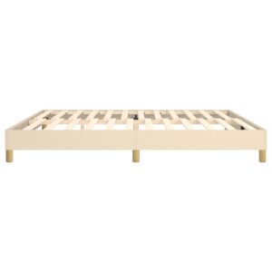 Πλαίσιο Κρεβατιού Boxspring Κρεμ 200x200 εκ. Υφασμάτινο