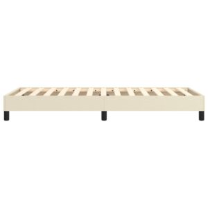 Πλαίσιο Κρεβατιού Boxspring Κρεμ 90x190 εκ. Συνθετικό Δέρμα