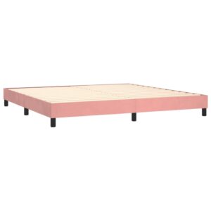 Πλαίσιο Κρεβατιού Boxspring Ροζ 200x200 εκ. Βελούδινο