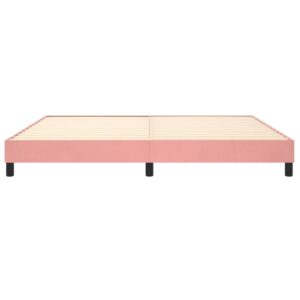 Πλαίσιο Κρεβατιού Boxspring Ροζ 200x200 εκ. Βελούδινο