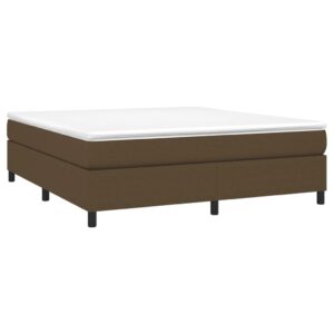 Πλαίσιο Κρεβατιού Boxspring Σκούρο Καφέ 180x200 εκ. Υφασμάτινο