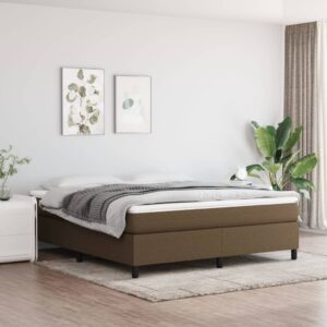 Πλαίσιο Κρεβατιού Boxspring Σκούρο Καφέ 180x200 εκ. Υφασμάτινο