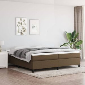 Πλαίσιο Κρεβατιού Boxspring Σκούρο Καφέ 200x200 εκ. Υφασμάτινο