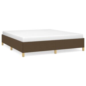 Πλαίσιο Κρεβατιού Boxspring Σκούρο Καφέ 180x200 εκ. Υφασμάτινο