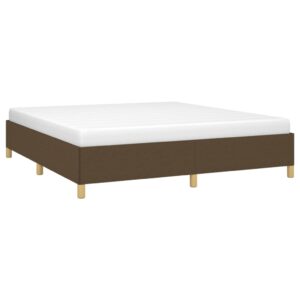 Πλαίσιο Κρεβατιού Boxspring Σκούρο Καφέ 180x200 εκ. Υφασμάτινο