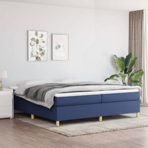 Πλαίσιο Κρεβατιού Boxspring Μπλε 200x200 εκ. Υφασμάτινο