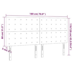 Κεφαλάρια Κρεβατιού 4 τεμ. Αν. Γκρι 90x5x78/88 εκ. Βελούδινο